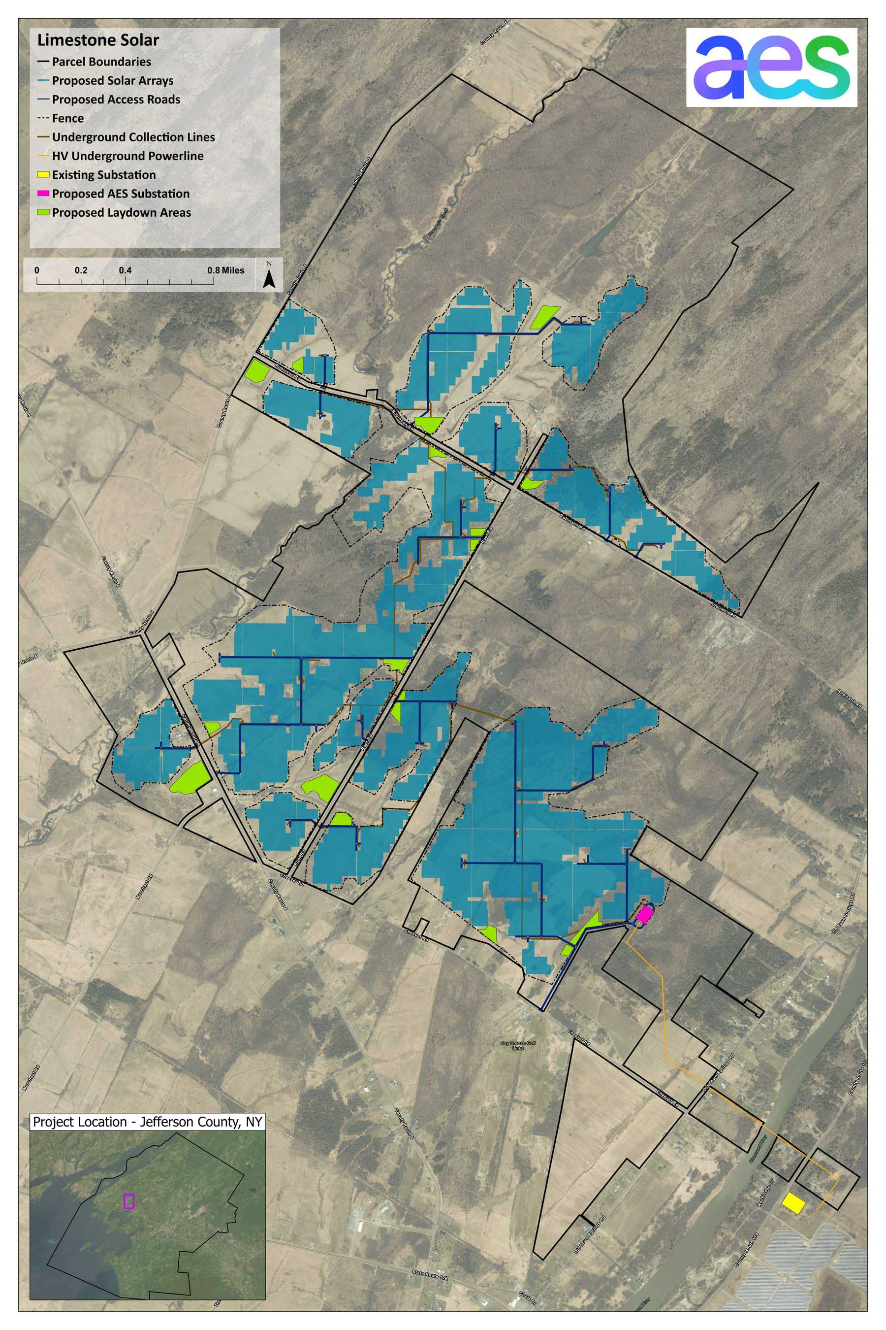 Aerial image of the project design