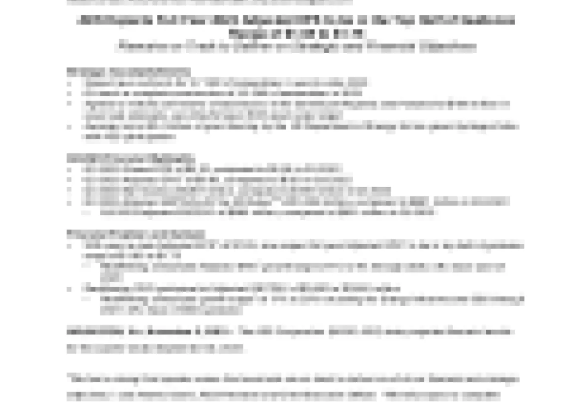 A press release document from AES with the company logo in the top right corner. The document is titled 'AES Reports Third Quarter 2023 Financial Results' and includes sections on financial highlights, strategic updates, and future outlook. The text details earnings, revenue, and strategic goals, with bullet points summarizing key financial data.