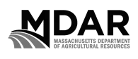 Logo of the Massachusetts Department of Agricultural Resources featuring the letters MDAR with stylized farm field lines on the left.