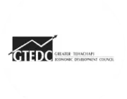 Logo of the Greater Tehachapi Economic Development Council (GTEDC) featuring a black rectangle with a white upward arrow and the letters GTEDC. Below, the text reads 'Greater Tehachapi Economic Development Council'.